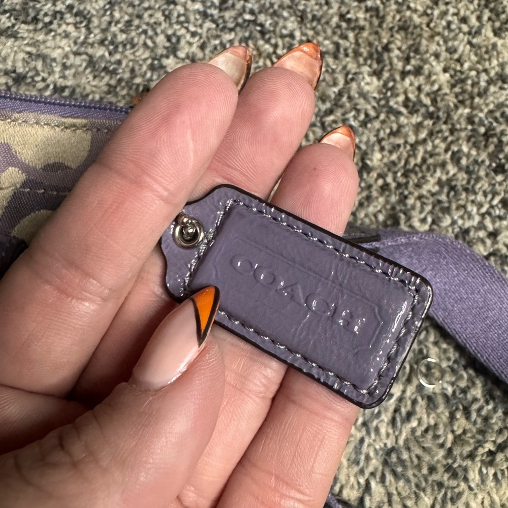 Coach Tan and Purple Crossbody Bag - Picture 7 of 8